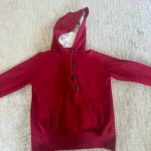 Cozy Red womens 1/4 zip Hoodie made by the gap
